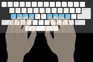 Utilizando “mãos virtuais”, a plataforma auxilia com destreza o usuário nas técnicas de digitação. Foto: Divulgação/Internet