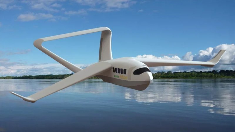 Barco voador propõe solucionar os problemas de logística da região. Foto: Divulgação/Aeroriver