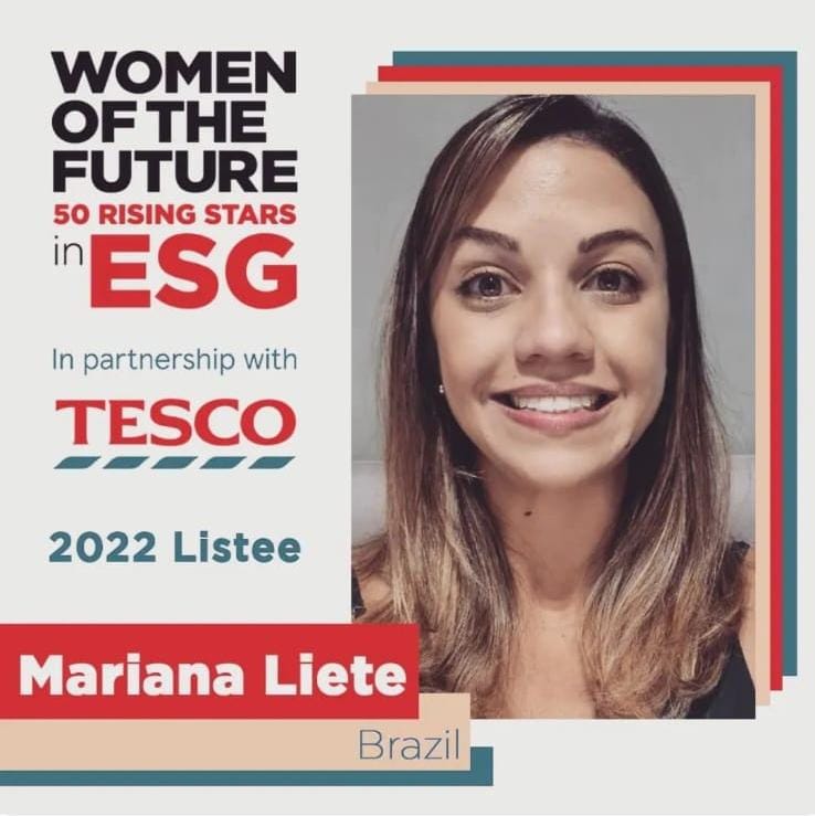 Mariana Leite foi selecionada entre 50 mulheres no mundo todo como destaque em assuntos ESG. Foto: Arquivo pessoal.