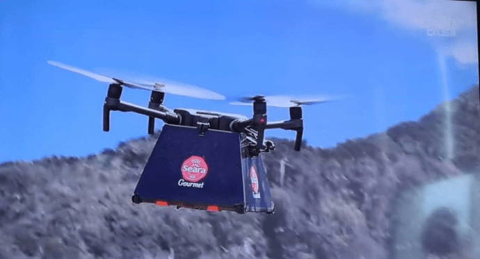 Drone sobrevoa casa do BBB durante ação de conteúdo. | Imagem: Internet