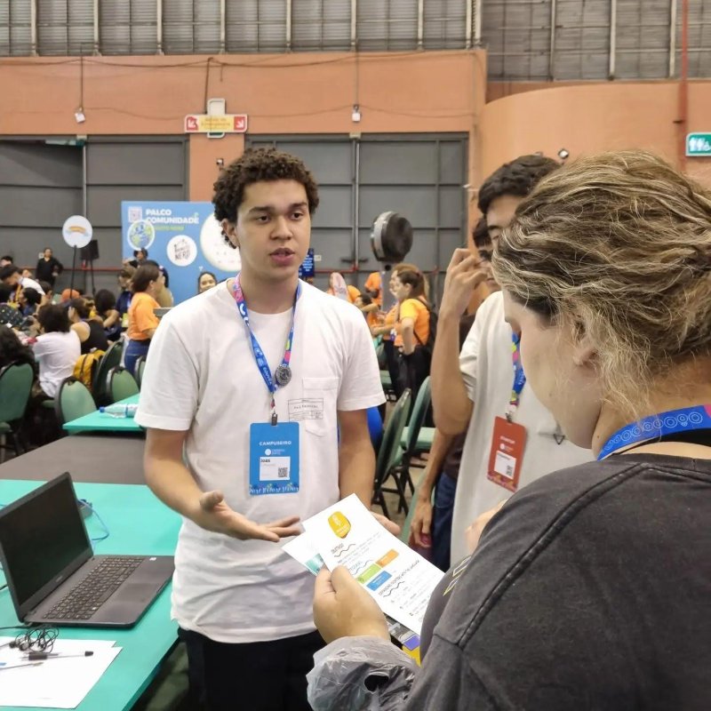 Equipe apresentando o Tupã na Campus Party Amazônia em outubro de 2023 | Foto: Acervo pessoal