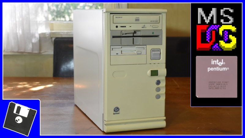 Computador com Pentium 100, o primeiro PC que Daniel teve contato | Foto: Internet